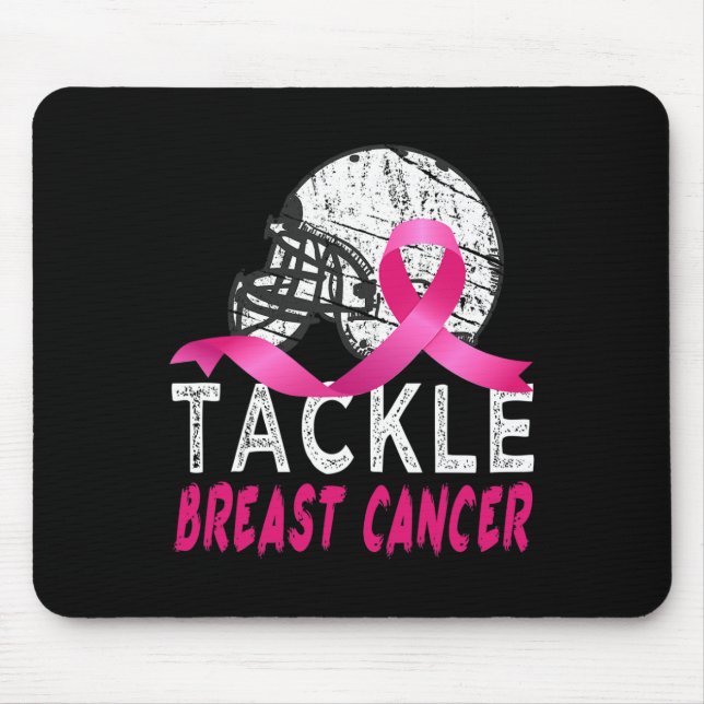 Tackle Breast Cancer Awareness Survivor Football O Mouse Pad (Front)