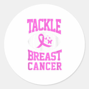 Tackle Breast Cancer Breast Cancer Awareness Classic Round Sticker