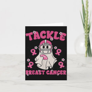 Tackle Breast Cancer Football Funny Ghost nk Card