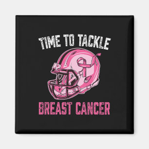 Tackle Breast Cancer Football Helmet Pink Ribbon A Magnet