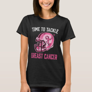 Tackle Breast Cancer Football Helmet Pink Ribbon A T-Shirt