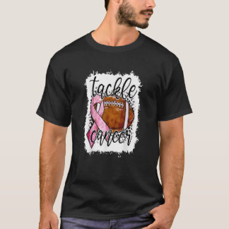 Tackle Breast Cancer Football Pink Ribbon Awarenes T-Shirt