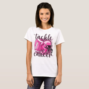 Tackle Breast Cancer Football Themed T-Shirt