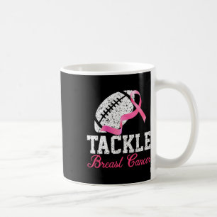 Tackle Breast Cancer Footbyll Survivor Pink Ribbon Coffee Mug