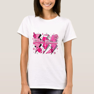Tackle Breast Cancer Lightning Bolt Awareness Foot T-Shirt