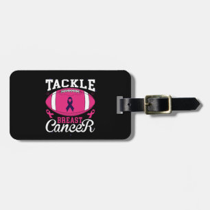 tackle breast cancer luggage tag