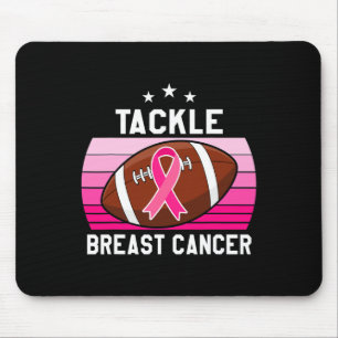Tackle Breast Cancer Men Women Tee Vintage Footbyl Mouse Pad