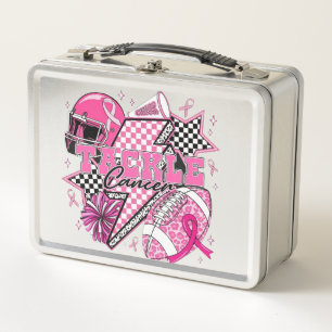 🏈 Tackle Cancer Awareness Design Metal Lunch Box