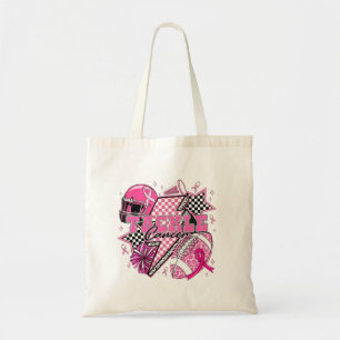 🏈 Tackle Cancer Awareness Design Tote Bag