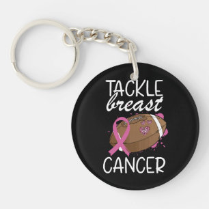 Tackle Cancer Breast Cancer Awareness Ribbon Key Ring