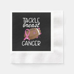 Tackle Cancer Breast Cancer Awareness Ribbon Napkin