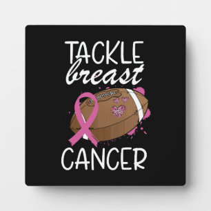 Tackle Cancer Breast Cancer Awareness Ribbon Plaque