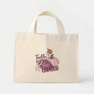Tackle Cancer Football Pumpkin Breast Cancer Mini Tote Bag