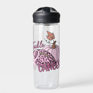 Tackle Cancer Football Pumpkin Breast Cancer Water Bottle