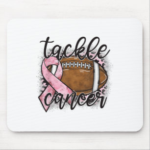Tackle Cancer Footbyll Pink Ribbon Breast Cancer A Mouse Pad