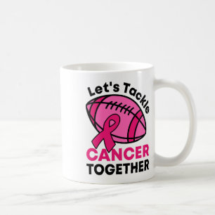 Tackle Cancer Together Football Breast Cancer Ribb Coffee Mug