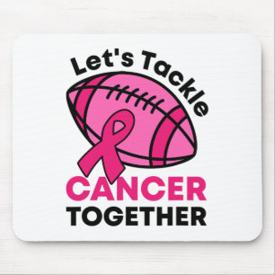Tackle Cancer Together Football Breast Cancer Ribb Mouse Pad