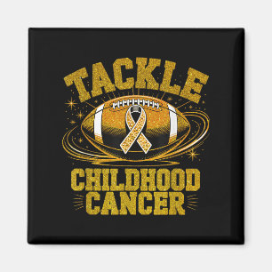 Tackle Childhood Cancer Awareness Football Strengt Magnet
