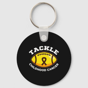 Tackle Childhood Cancer Awareness Survivor Support Key Ring