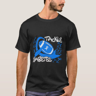 Tackle Diabetes Awareness Football  T-Shirt