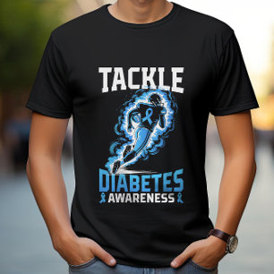 Tackle Diabetes Awareness Gear American Football T-Shirt