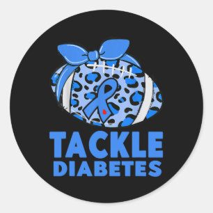 Tackle Diabetic Blue Diabetes Type 1 Awareness War Classic Round Sticker