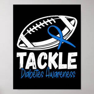 Tackle Diabetic Blue Diabetes Type 1 Awareness War Poster