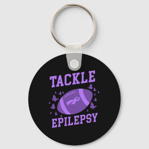 Tackle Epilepsy Football Epilepsy Awareness  Key Ring