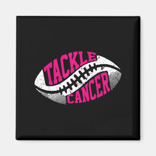 Tackle Football Ball nk Ribbon Breast Cancer Magnet