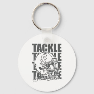 Tackle Football Breast Cancer Awareness Fighter &a Key Ring