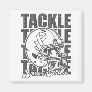 Tackle Football Breast Cancer Awareness Fighter &a Magnet