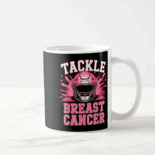 Tackle Football Breast Cancer Awareness Nk Ribbon  Coffee Mug