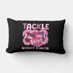 Tackle Football Cancer Pink Ribbon Breast Cancer A Lumbar Cushion