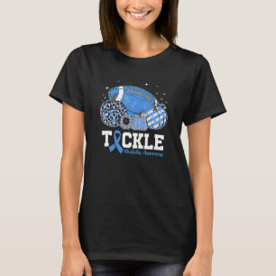 Tackle Football Diabetic Blue Diabetes Type 1 Awar T-Shirt