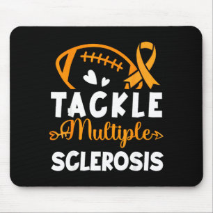 Tackle Football Orange Ribbon Multiple Sclerosis A Mouse Pad