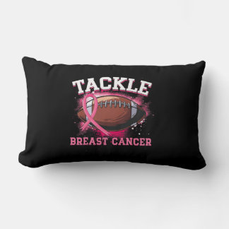 Tackle Football Pink Ribbon Breast Cancer Awarenes Lumbar Cushion