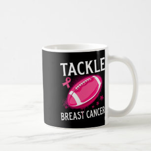 Tackle Footbyll Pink Ribbon Breast Cancer Survivor Coffee Mug