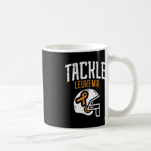 Tackle Leukemia Helmet Orange Ribbon Blood Cancer  Coffee Mug