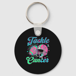 Tackle Metastatic Breast Cancer American Football Key Ring