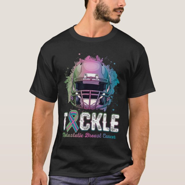 Tackle Metastatic Breast Cancer Awareness Day Foot T-Shirt (Front)
