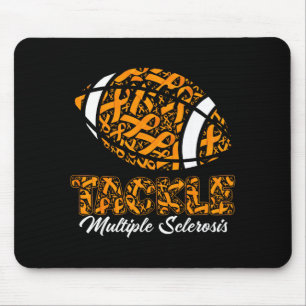 Tackle Multiple Sclerosis Awareness Orange Ribbon  Mouse Pad