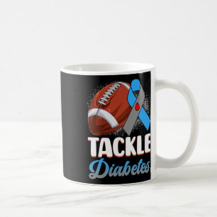 Tackle Type 1 Diabetes Awareness Footll Blue And G Coffee Mug