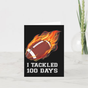 Tackled 100 Days Of School Costume Football Boys 1 Card