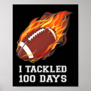 Tackled 100 Days Of School Costume Football Boys 1 Poster