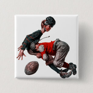 Tackled 15 Cm Square Badge