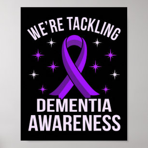 Tackling Dementia Awareness Alzheimerheimer's Purp Poster