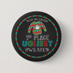 Tacky Ugly Sweater Contest Award Button