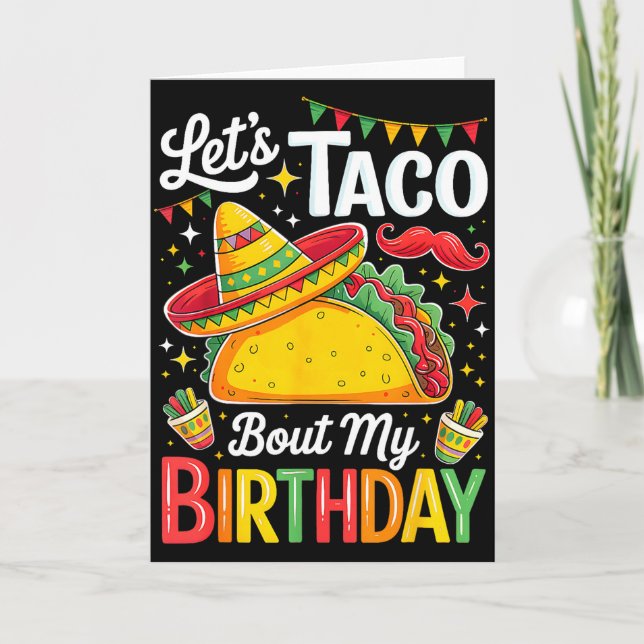 Taco about birthday funny cinco de mayo mexican card (Front)