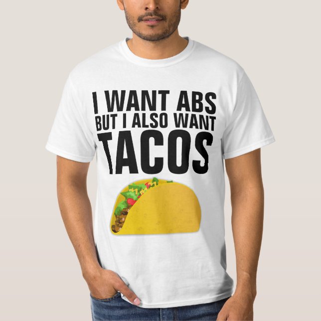 TACO ABS FUNNY MENS T-SHIRTS DAD (Front)