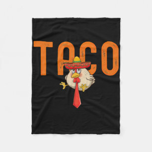Taco Always Chickens Out Fleece Blanket